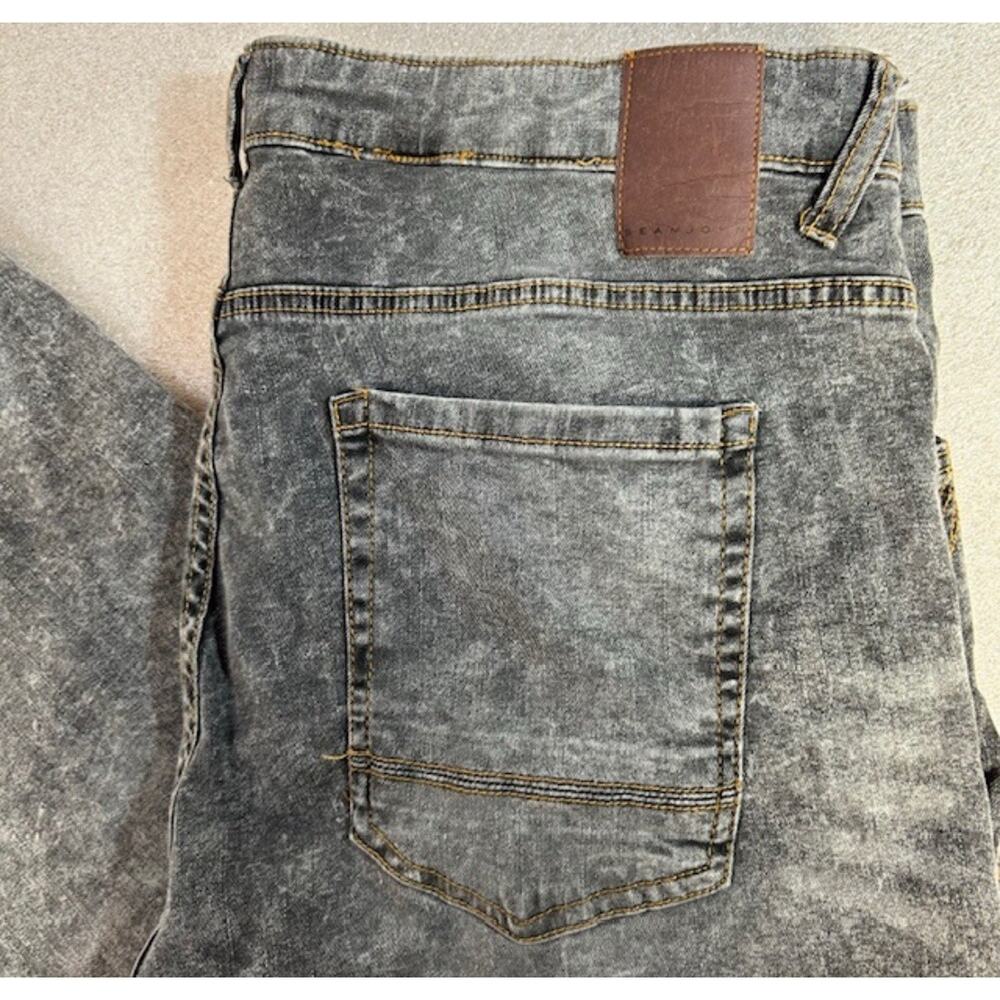 Sean John Jeans 38x32 Black Athlete Stretch Tapered. Stitching On Rear Pocket